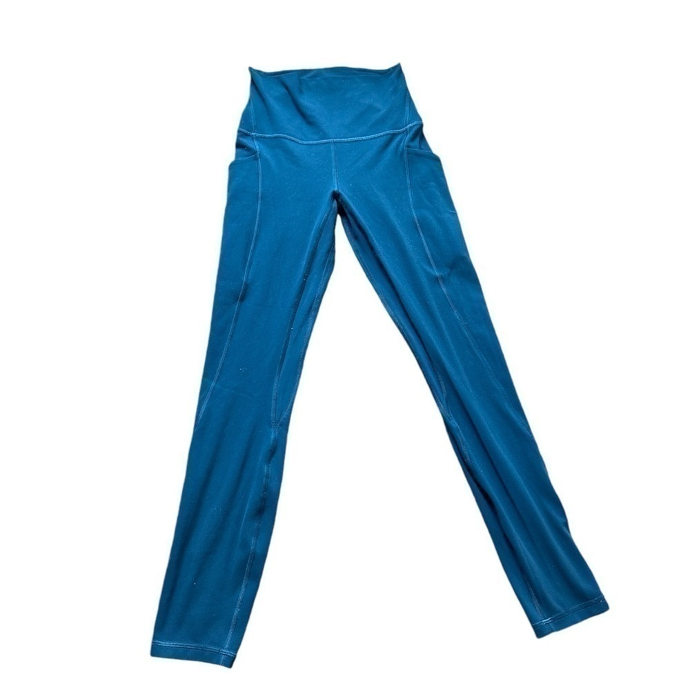 Lululemon Align High Rise Crop with Pockets 25" Size 2 Blue - Picture 10 of 10